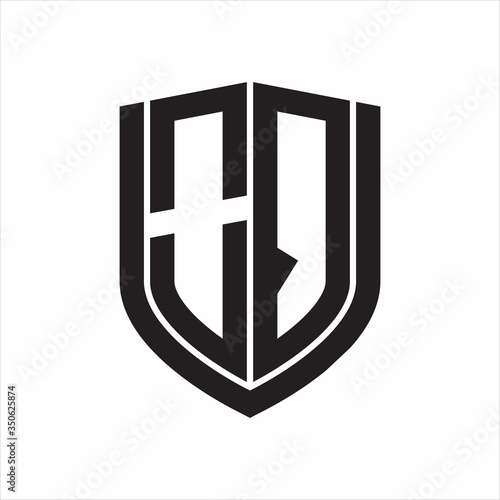 Free Download OQ Logo monogram with emblem shield design isolated on white background - GFXLoad