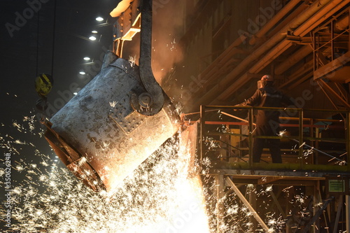 steelworker at work in a factory photo