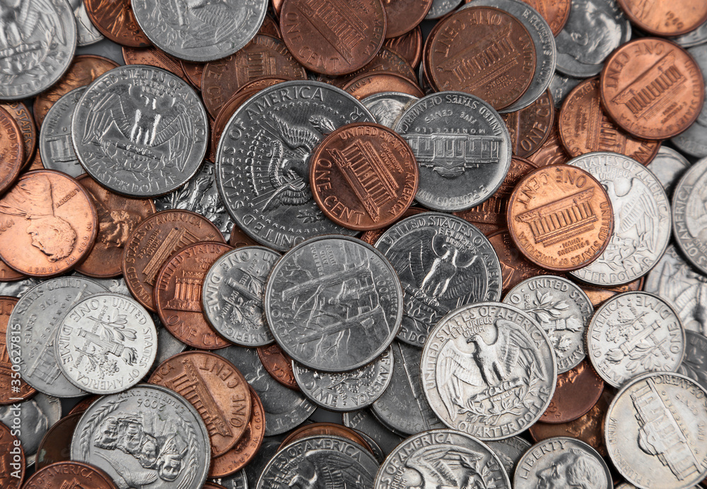 Assorted American coins Assorted American coins
