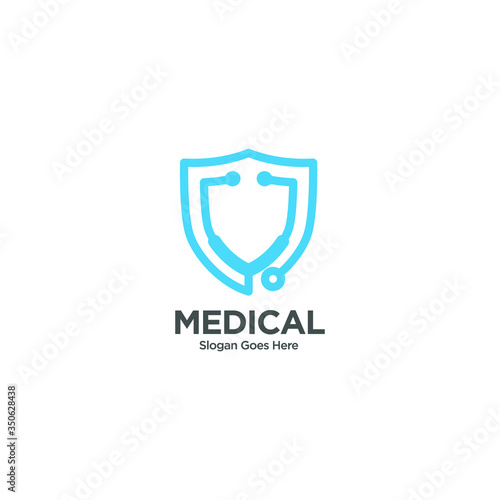 Medical shield protection logo isolate vector. Health Protection With Shield Logo Design Vector Template For Medical Or Insurance Company. Free Download Medical shield protection logo isolate vector. Health Protection With Shield Logo Design Vector Template For Medical Or Insurance Company. - GFXLoad