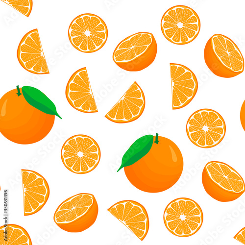 Illustration on theme big colored seamless orange