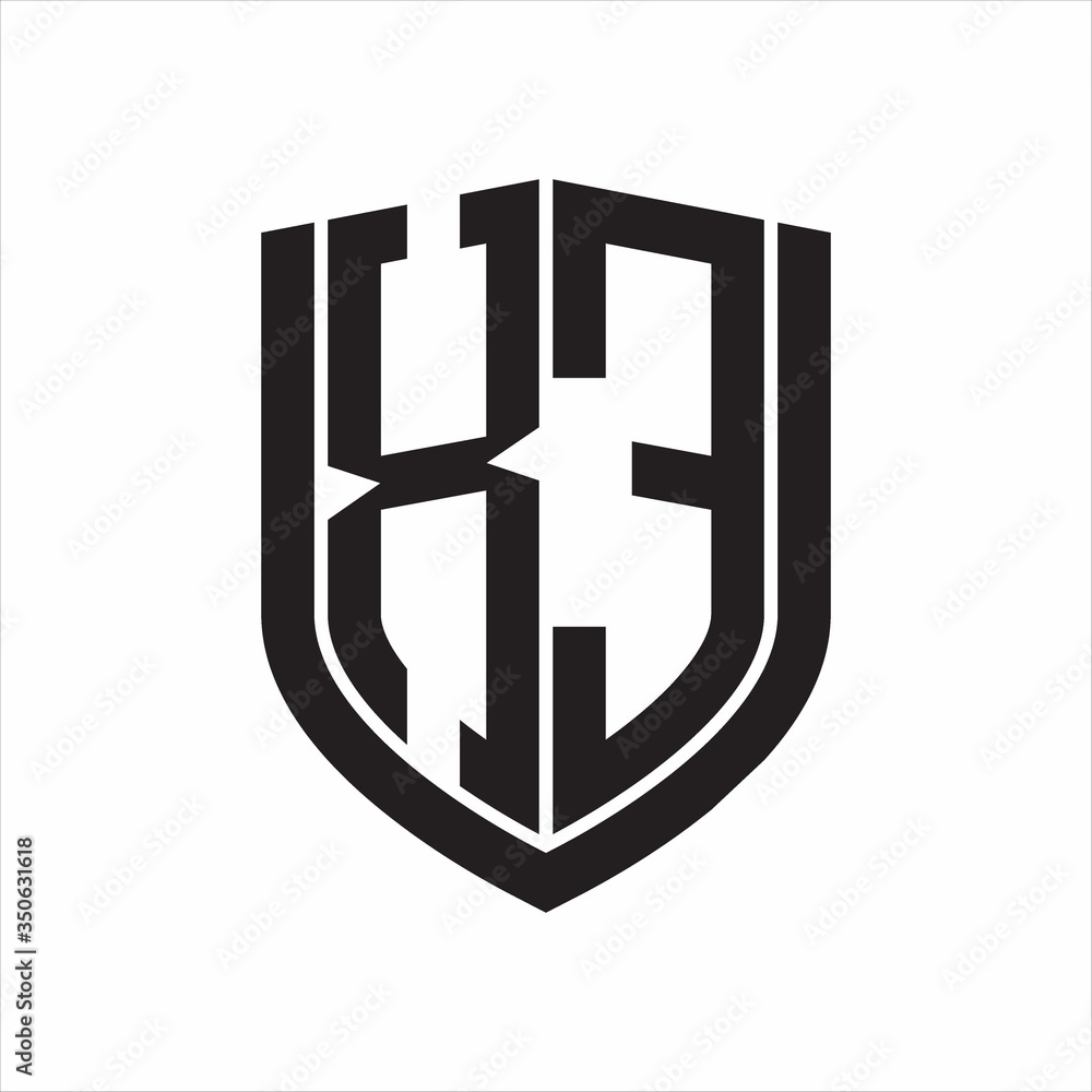 XE Logo monogram with emblem shield design isolated on white background XE Logo monogram with emblem shield design isolated on white background