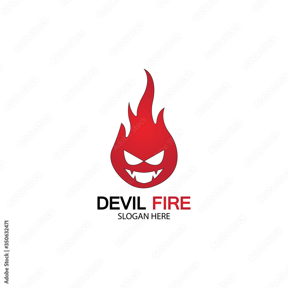 Fire Devil Logo Template vector icon Fire Devil Logo Template vector icon