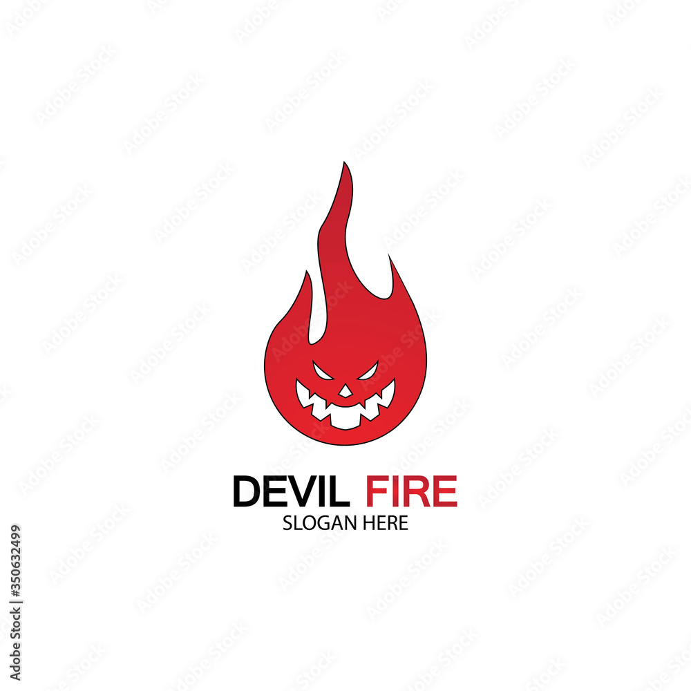 Fire Devil Logo Template vector icon Fire Devil Logo Template vector icon