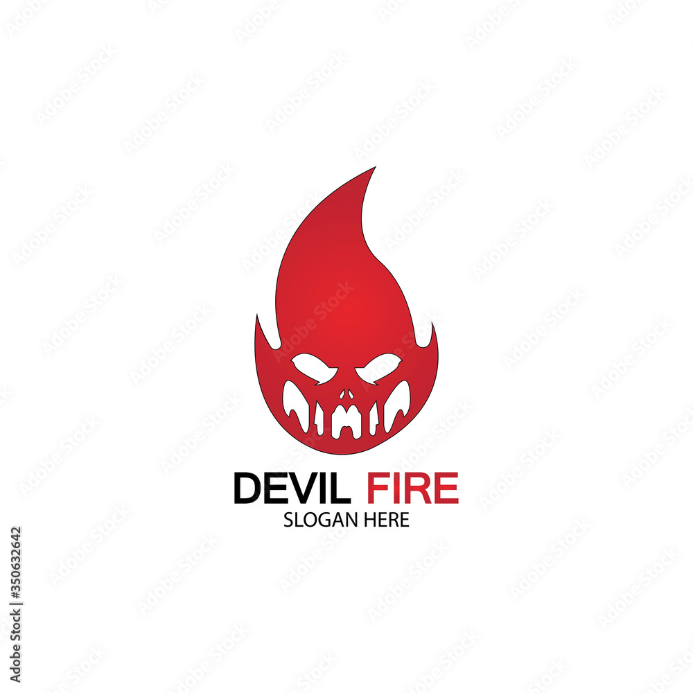 Fire Devil Logo Template vector icon Fire Devil Logo Template vector icon