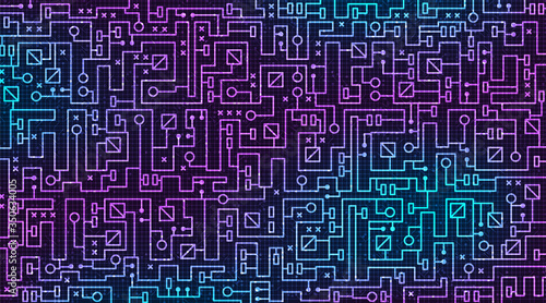 Modern Circuit board Technology background,security and electronic concept,vector.