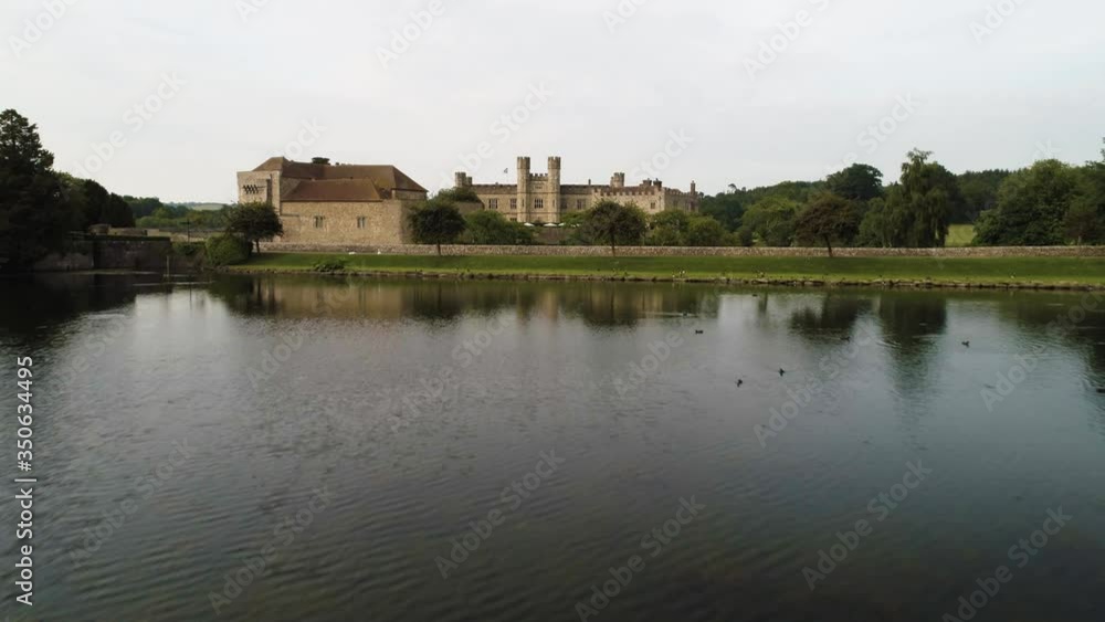 custom made wallpaper toronto digitalLeeds Castle revealed from river, beautiful symmetrical architecture