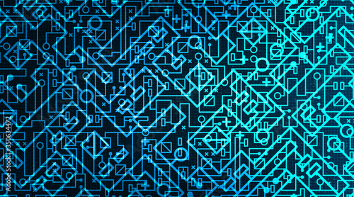Abstract Future Circuit board Technology background vector.