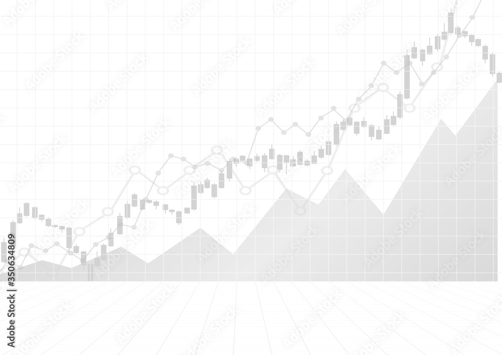 Vector : White business graphs on white background