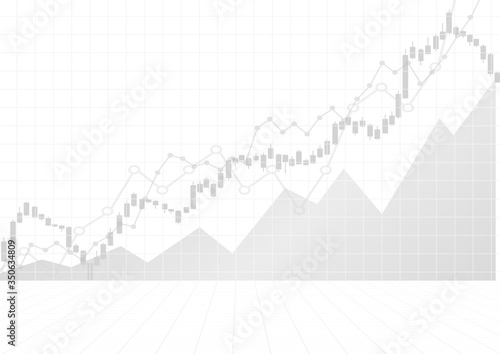 Vector   White business graphs on white background