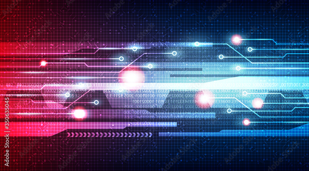 Fototapeta premium Energy Speed Light on Circuit Microchip Technology Background,Hi-tech Digital and Internet Concept design,Free Space For text in put,Vector illustration.