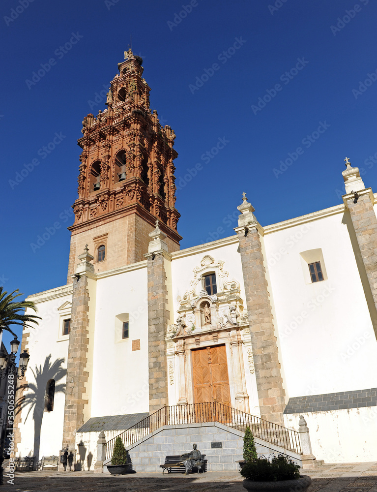 San Miguel church in Jerez de los Caballeros, a famous and monumental town of Badajoz province in Extremadura, Spain