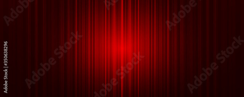 Vector Red curtain with Light stage background,modern style.