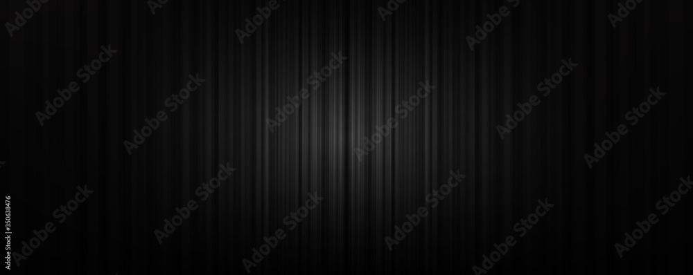 Vector black curtain with Light stage background,modern style.