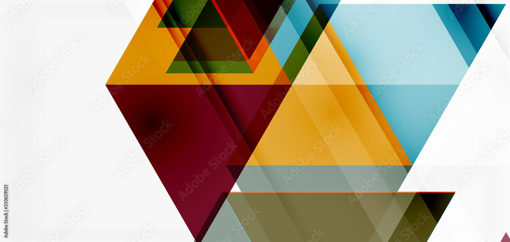 Geometric abstract background, mosaic triangle and hexagon shapes. Trendy abstract layout template for business or technology presentation, internet poster or web brochure cover, wallpaper Geometric abstract background, mosaic triangle and hexagon shapes. Trendy abstract layout template for business or technology presentation, internet poster or web brochure cover, wallpaper