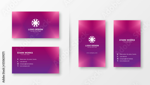 Modern business card Premium Vector Template Design