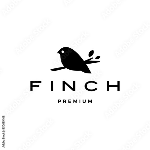 finch bird logo vector icon illustration