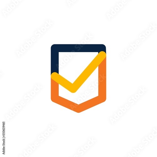 check shield logo vector icon illustration