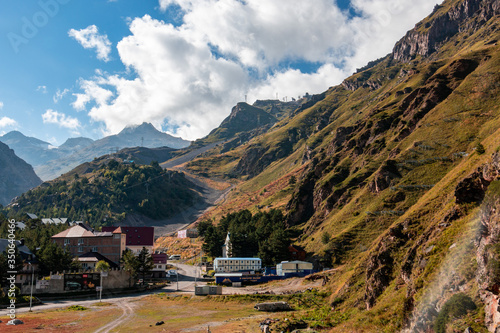 photo of mountains in Dombai Russia