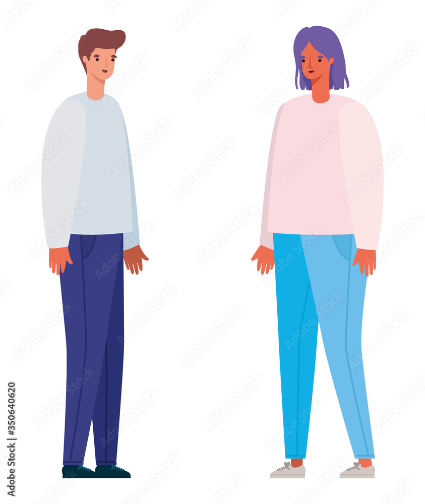 Men avatars cartoons vector design Men avatars cartoons vector design