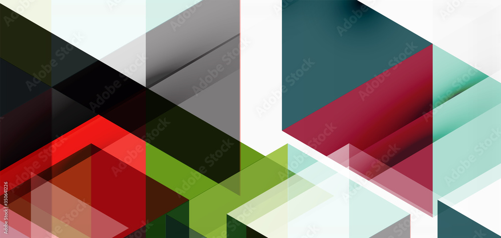 Geometric abstract background, mosaic triangle and hexagon shapes. Trendy abstract layout template for business or technology presentation, internet poster or web brochure cover, wallpaper Geometric abstract background, mosaic triangle and hexagon shapes. Trendy abstract layout template for business or technology presentation, internet poster or web brochure cover, wallpaper