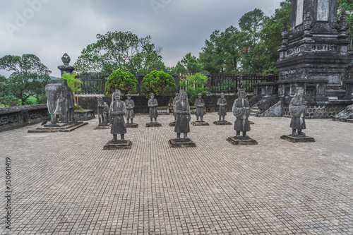 Hue city, Viet Nam: statues at Khai Dinh Tomb emperor in Hue, Vietnam. A UNESCO World Heritage Site. Hue, Vietnam photo