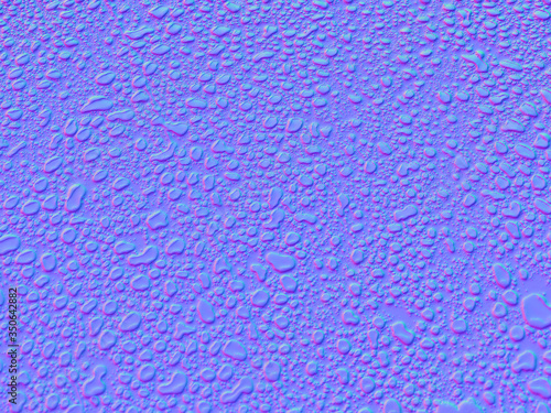 Fotografi Drops of water in normal map
