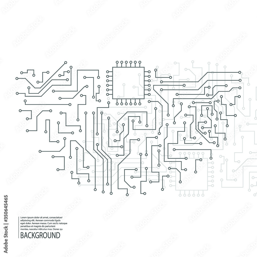 Abstract background of electronic board. Motherboard Connect Vector