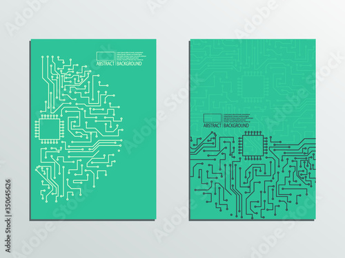 Abstract background, technology blockchain. vector computing and science, connect and internet concept. Information and data storage, communication, brochure design