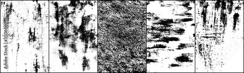 Wallpaper Mural Set of grunge background black and white. Dark texture dirty. Rust effect. Distressed overlay texture of cracked. Halftone vector illustration, Eps 10. Torontodigital.ca