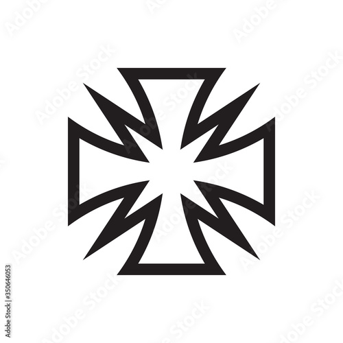 Cross icon design. Maltese sign. Vector illustration.