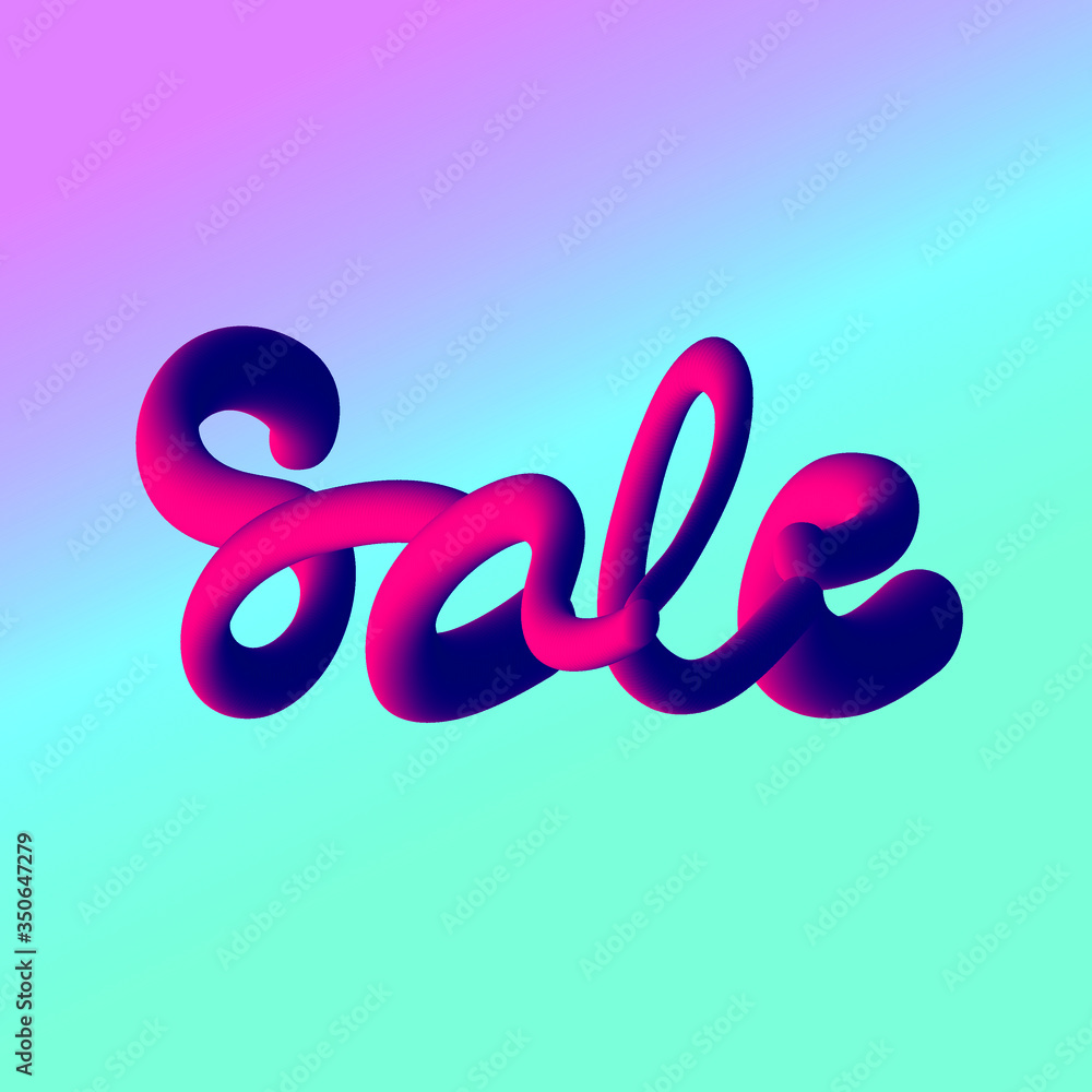 sale 3d vector typography design sale 3d vector typography design
