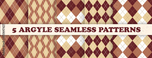 Argyle pattern seamless. Fabric texture background. Classic argil vector ornament.