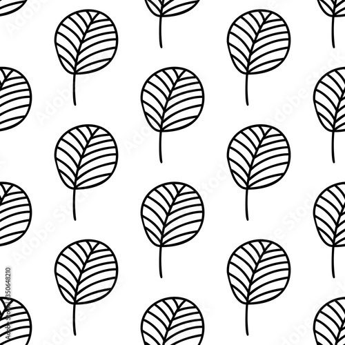 Floral seamless pattern. Isolated on white background. Vector stock illustration.