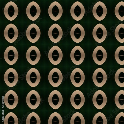 green and white circles on green background