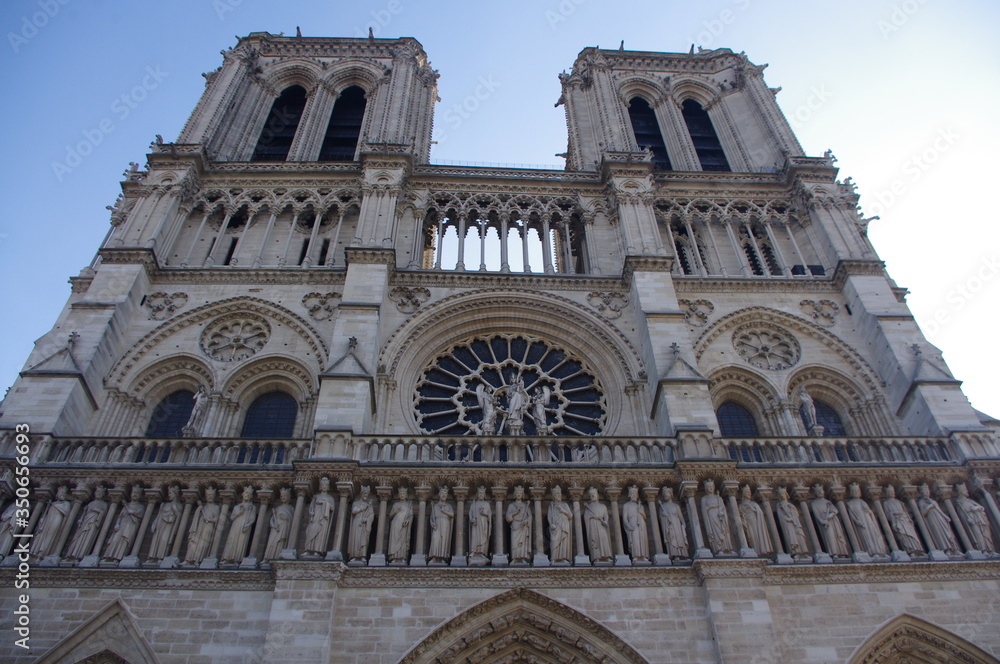 Notre Dame  Paris Cathedral February 2012 day time. 