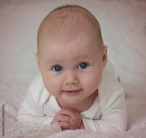 bright portrait of adorable baby