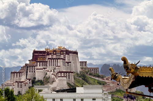 A side view of the Potala Palace