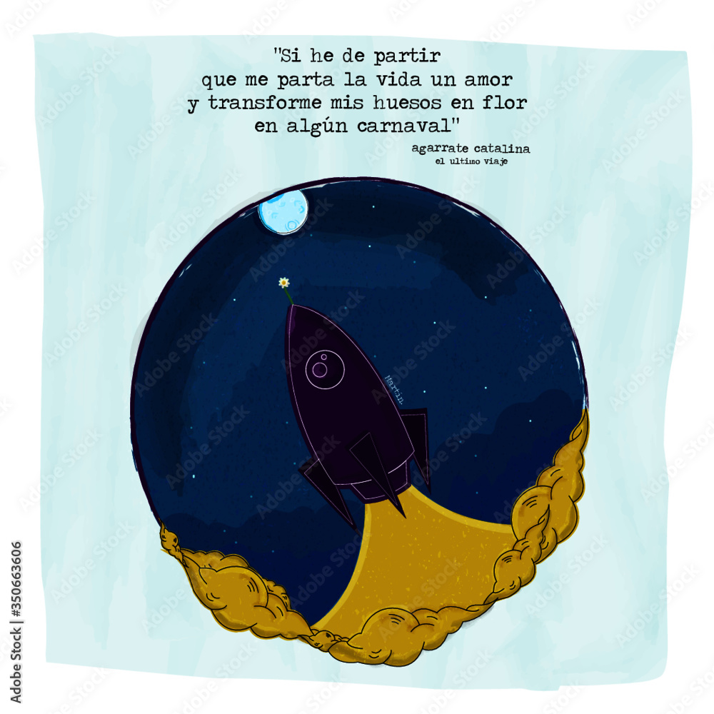 ilustración nave espacial 