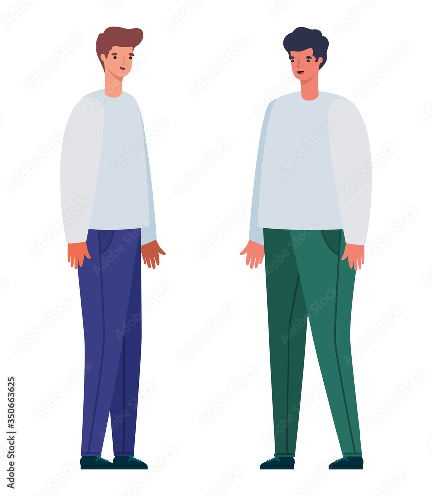 Fototapeta premium Men avatars cartoons vector design