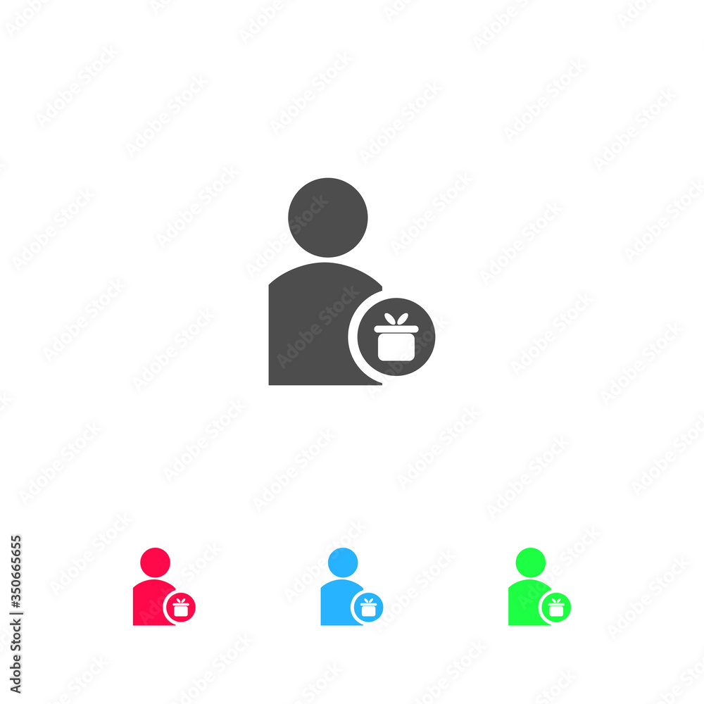 Delivery man icon flat