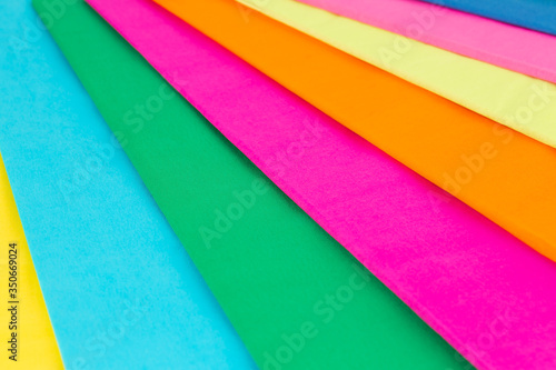 Colorful crepe papers