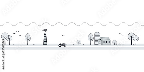 vector illustration of an ferma