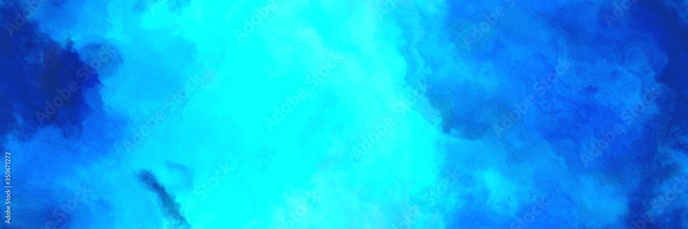 repeating abstract watercolor background with watercolor paint with strong blue, dodger blue and aqua colors. can be used as background texture or graphic element