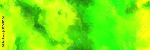 seamless abstract watercolor background with watercolor paint with neon green, chart reuse and forest green colors and space for text or image © Eigens