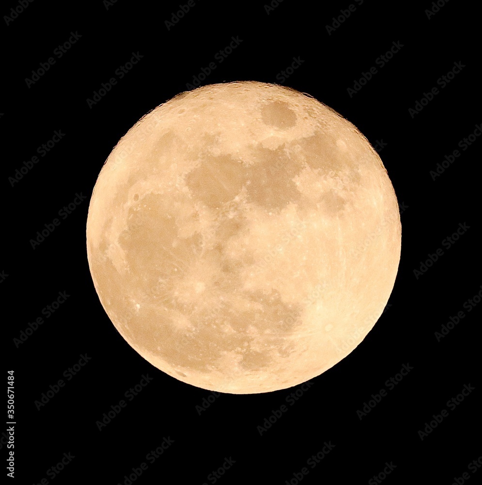 Fotografie, Obraz Idyllic Shot Of Full Moon Against Sky
