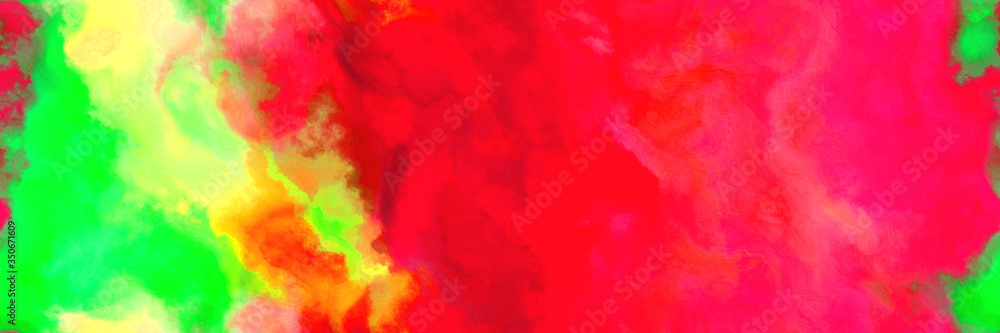 seamless pattern abstract watercolor background with watercolor paint with crimson, dark khaki and vivid lime green colors and space for text or image