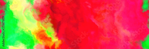 seamless pattern abstract watercolor background with watercolor paint with crimson, dark khaki and vivid lime green colors and space for text or image © Eigens