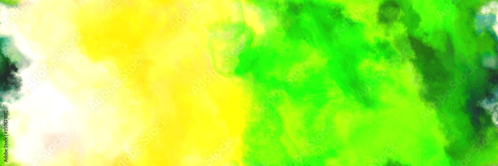 seamless abstract watercolor background with watercolor paint with lime green, lemon chiffon and yellow colors