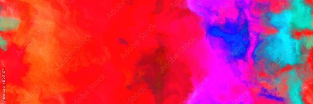 seamless abstract watercolor background with watercolor paint with steel blue, crimson and light sea green colors. can be used as web banner or background